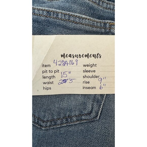 Joes Size 25 Distressed Denim Shorts Frayed Hem Cotton/Spandex Medium Wash Blue - Picture 10 of 12